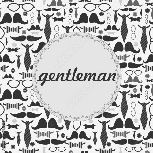 Beautiful card dandy style male fashion