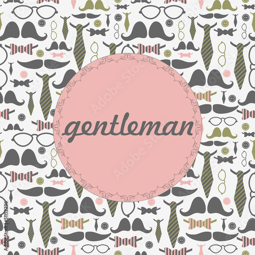 Beautiful card dandy style male fashion