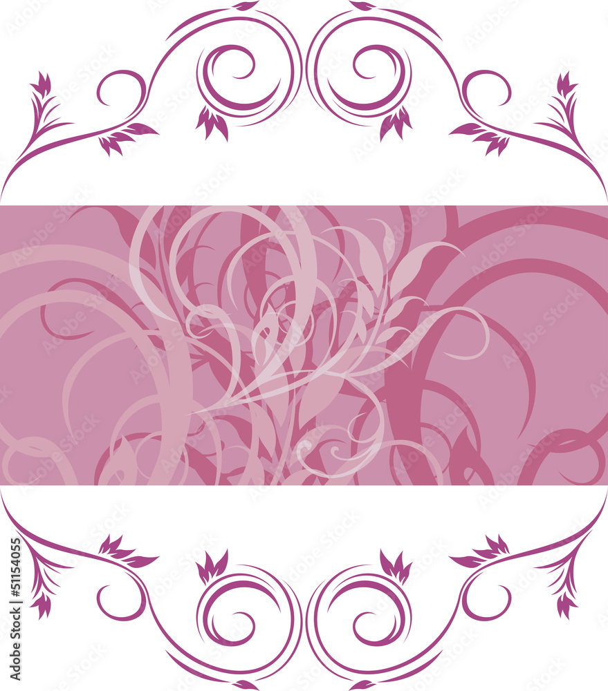 Violet ornamental frame