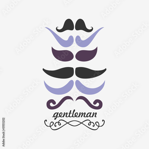 Genleman's card with mustache