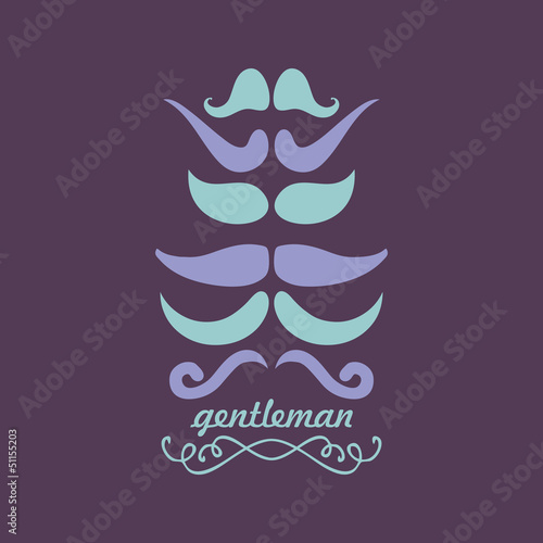 Genleman's card with mustache