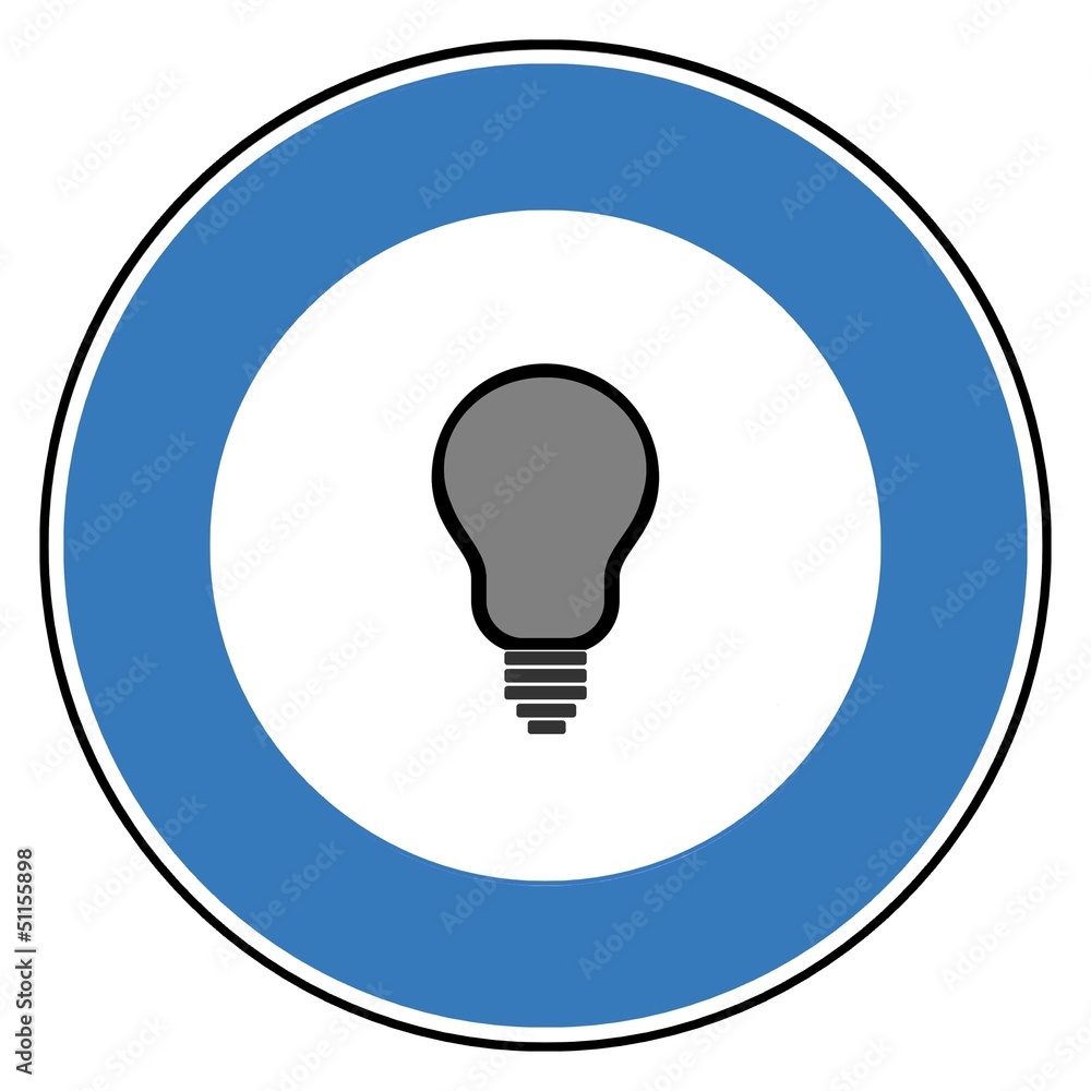 Ampoule électrique dans un panneau de signalisation Ampoule électrique dans un panneau de signalisation