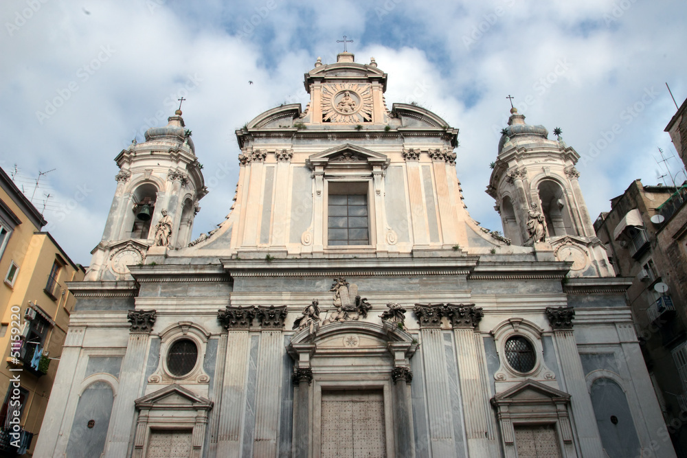 The Church of the Girolamini in Naples