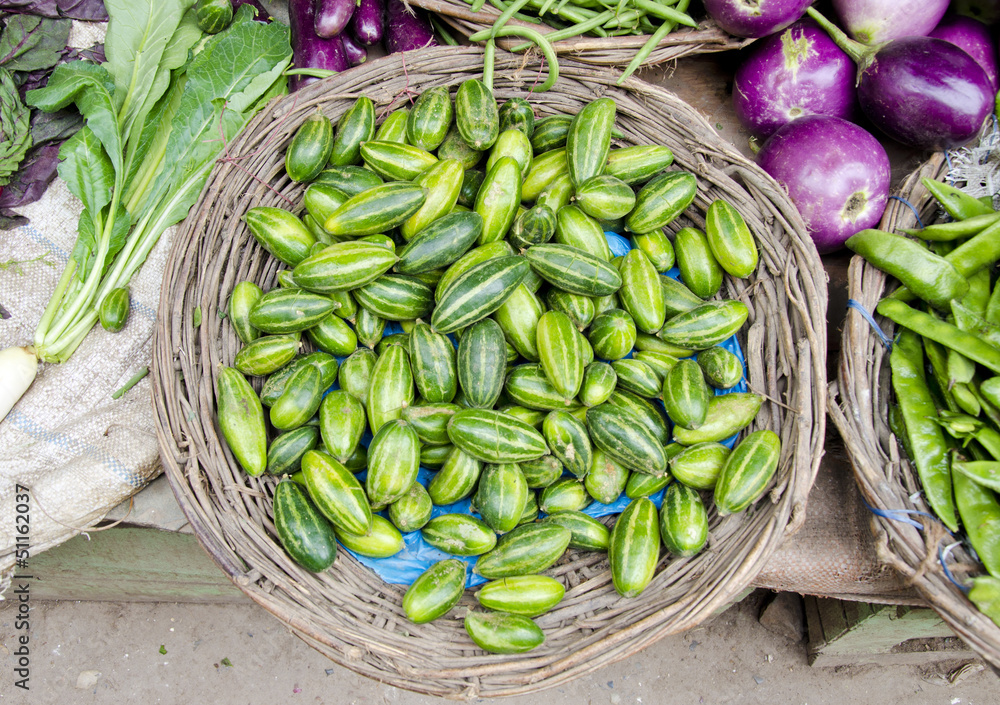vegetables in street market, India vegetables in street market, India
