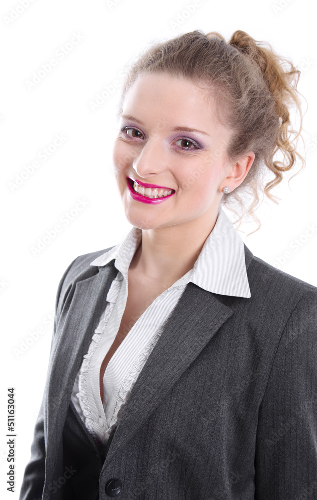 Bewerbungsfoto einer Frau als Bankkauffrau Bewerbungsfoto einer Frau als Bankkauffrau
