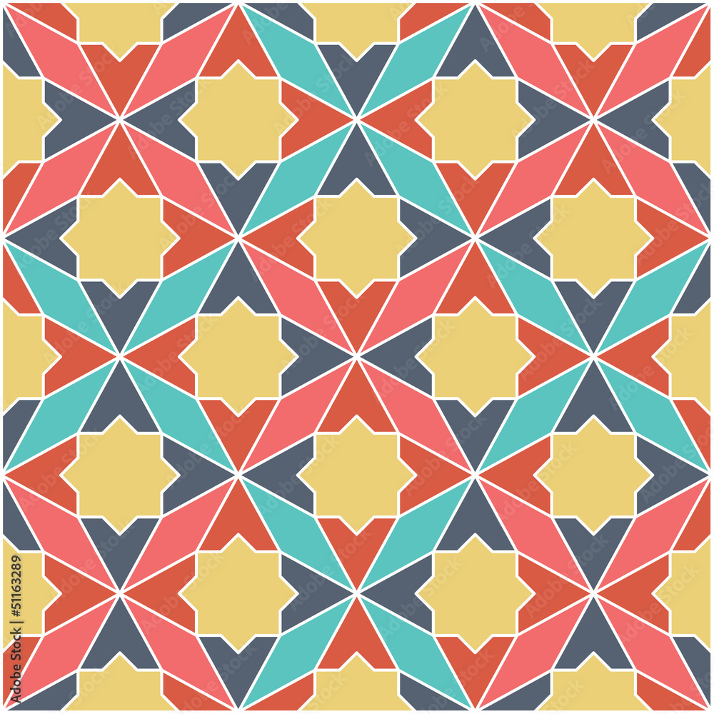 abstract retro geometric pattern