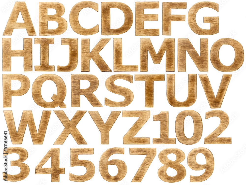 Wooden alphabet Wooden alphabet