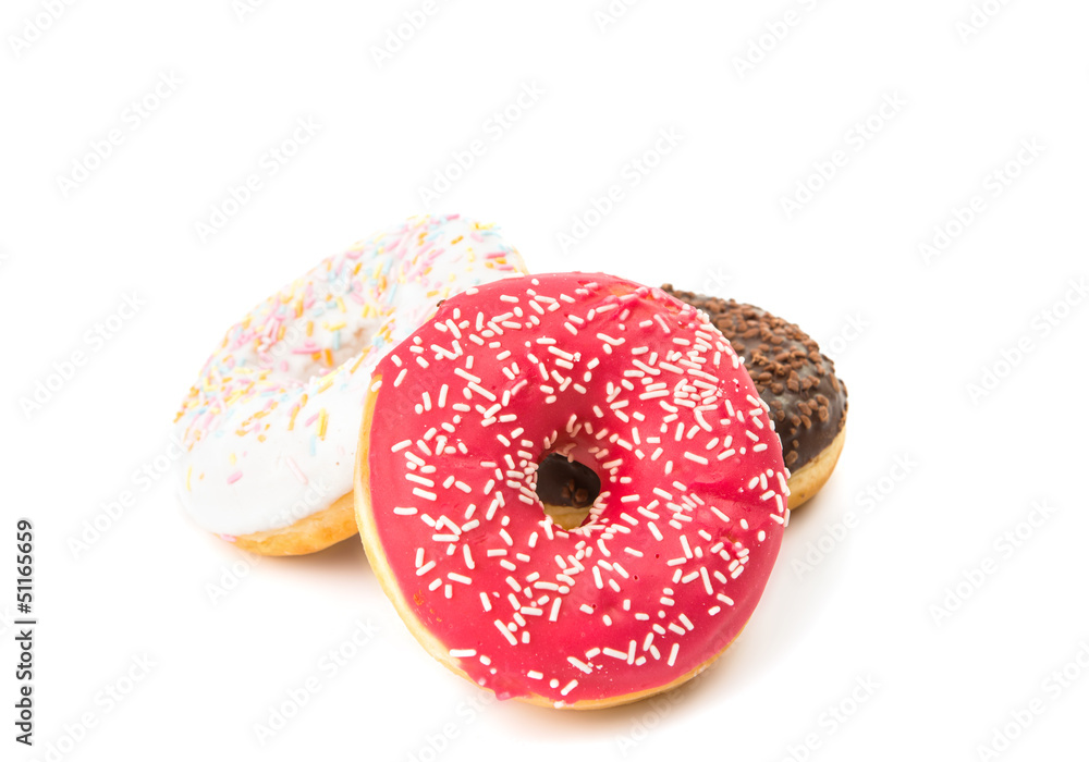 donuts with icing isolated donuts with icing isolated