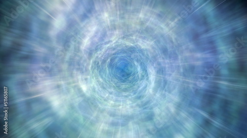 Travel through a wormhole tunnel. Loopable