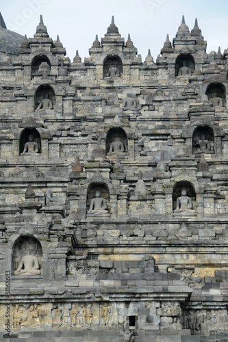 Sito archeologico di Borobudur sull'isola di Java in Indonesia © fotoember