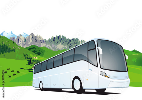 Busreisen in den Bergen