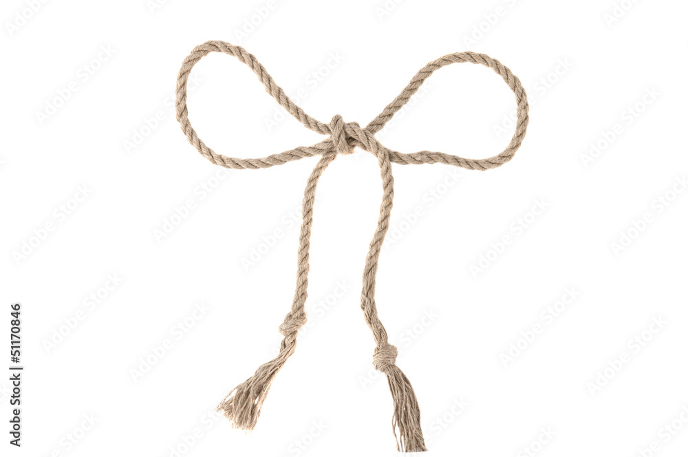 bow of rope isolated
