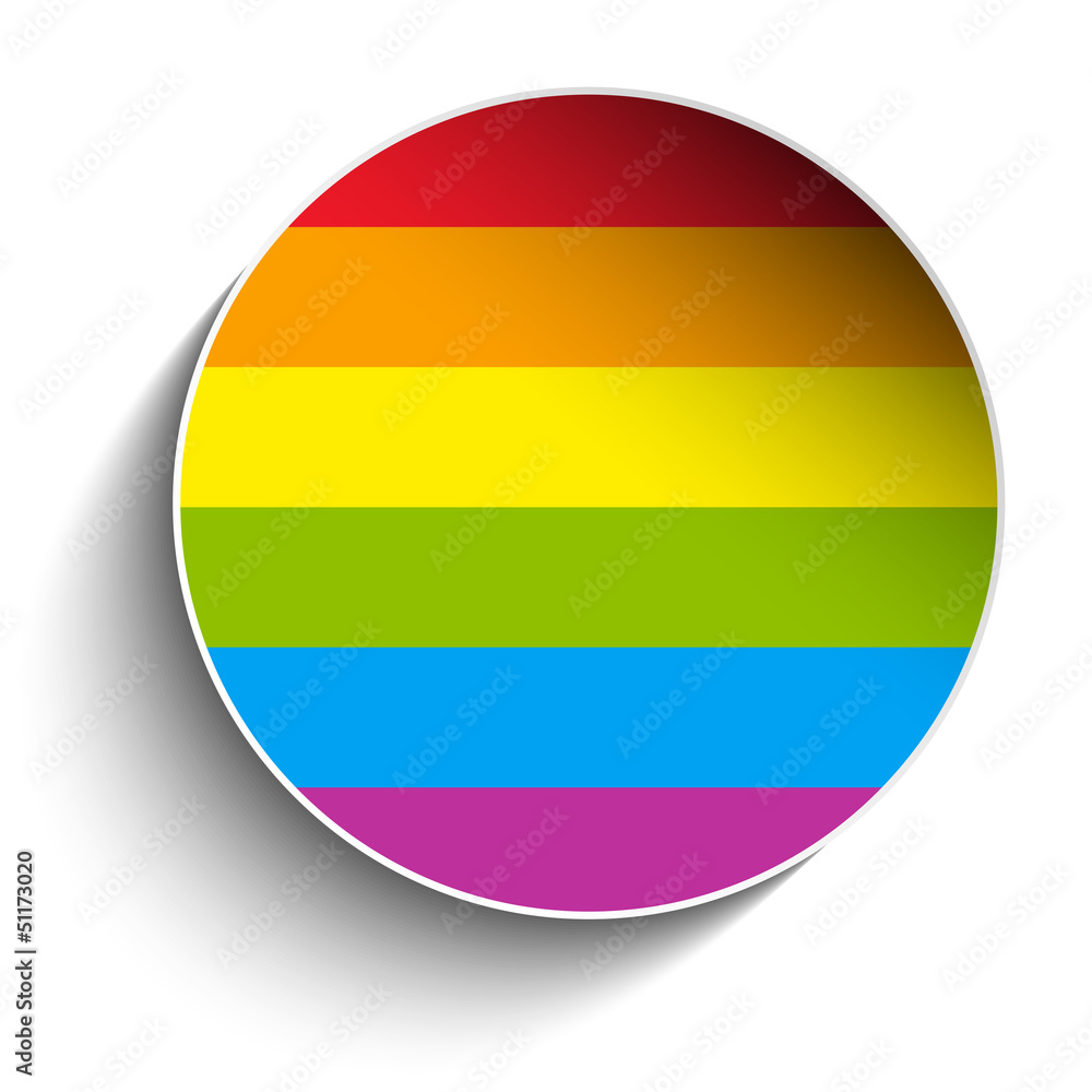 Gay Flag Circle Striped Sticker Gay Flag Circle Striped Sticker