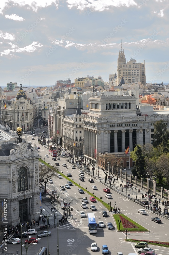 Fototapeta premium Gran Via, Madryt