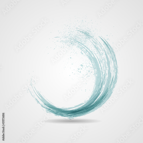 Abstract grunge blue banner