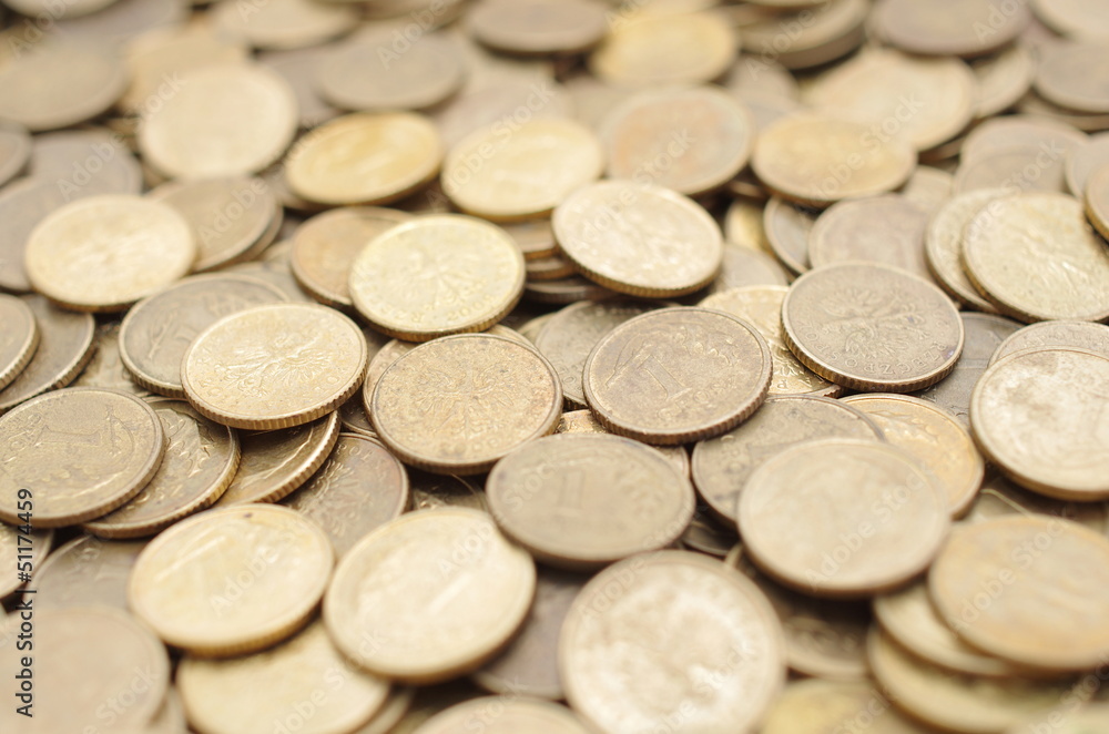 Stos jednogroszówek