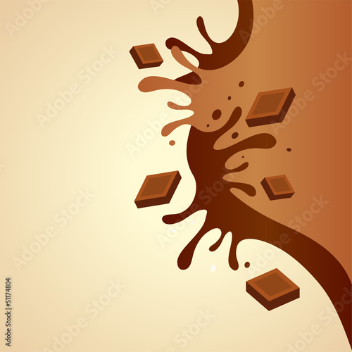 chocolate cocoa splash element design background