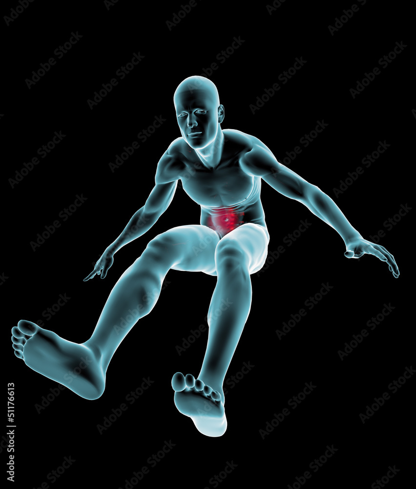 Uomo schiena dolore raggi x salto Uomo schiena dolore raggi x salto