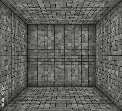 gray black mosaic square tiled empty space