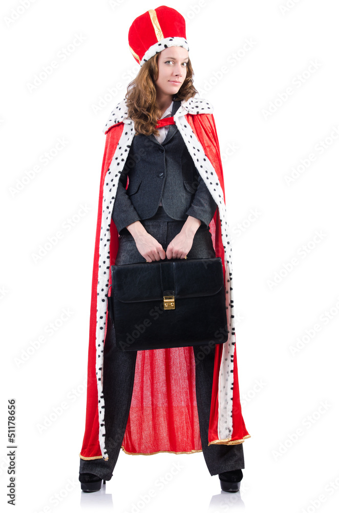 Woman queen in funny concept Woman queen in funny concept