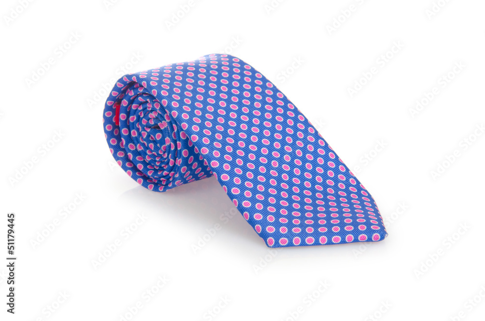 Elegant silk male tie ( necktie ) on white Elegant silk male tie ( necktie ) on white