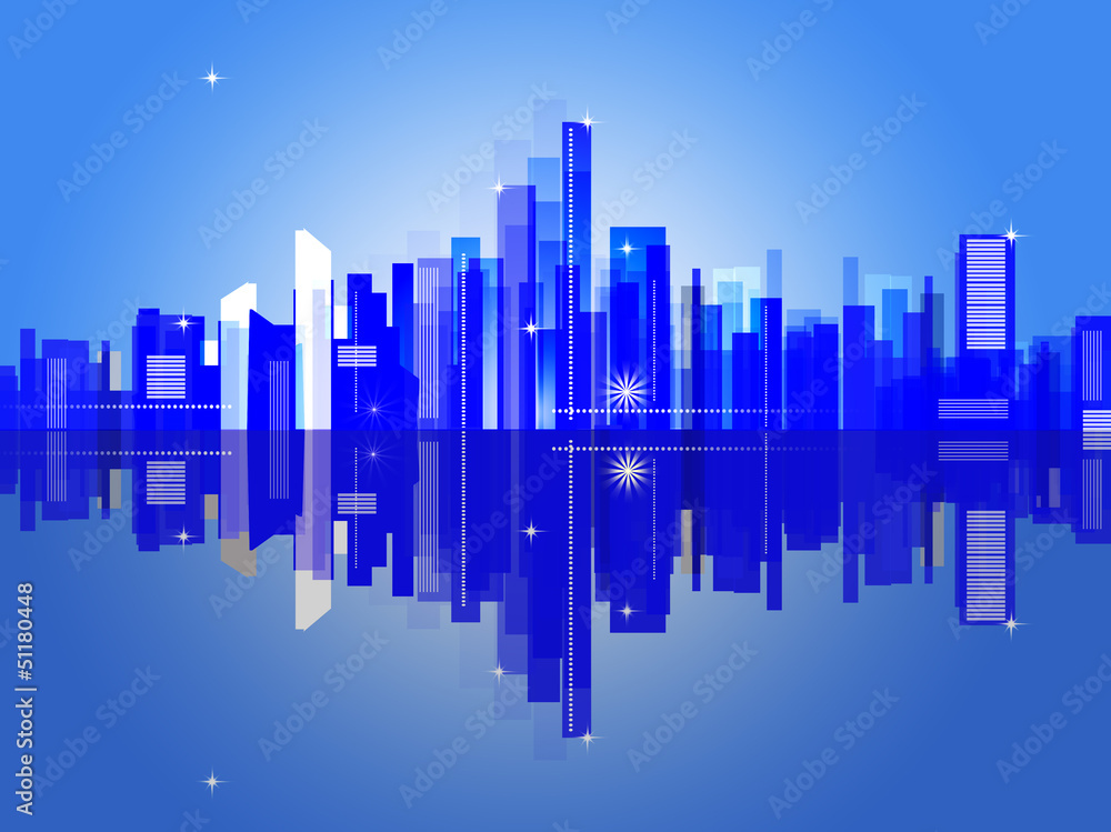abstract background with industrial city house