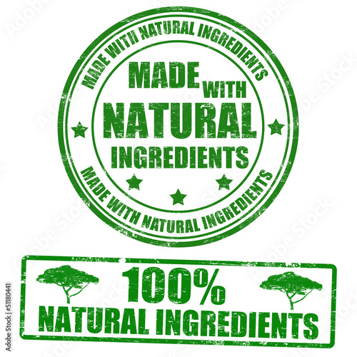 Made with natural ingredients stamps
