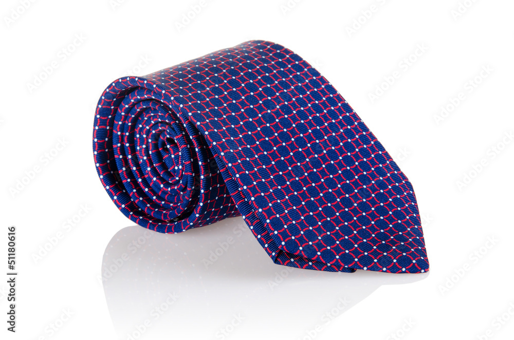 Elegant silk male tie ( necktie ) on white Elegant silk male tie ( necktie ) on white