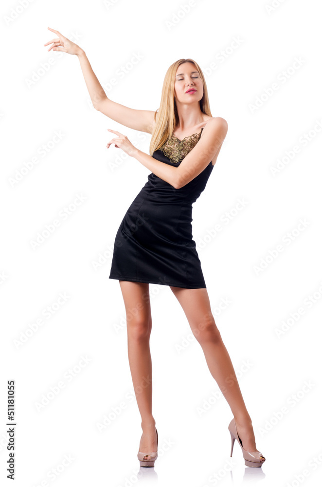 Tall model isolated on the white background Tall model isolated on the white background