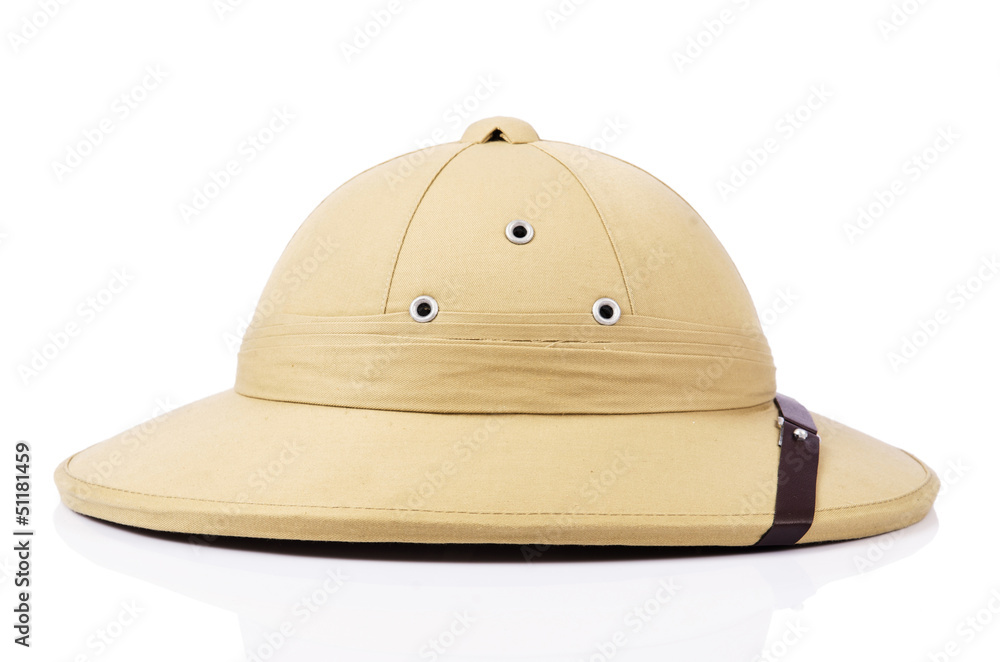 Safari hat isolated on the white Safari hat isolated on the white
