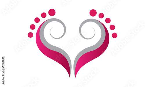 Concept pieds coeur