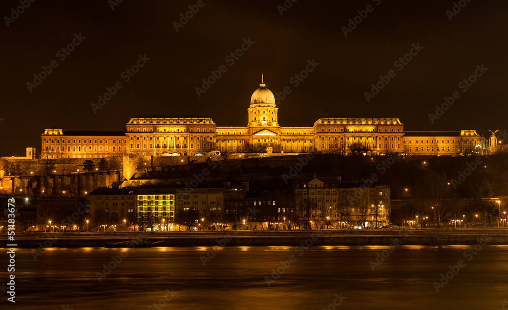 Buda Castle (Royal Palace) by the Danube river, Budapest