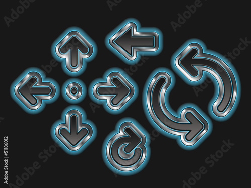 Blue Metallic Arrows