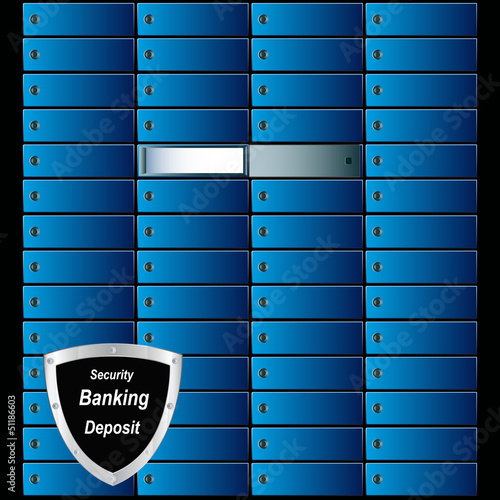 Security of bank deposits.Vector background