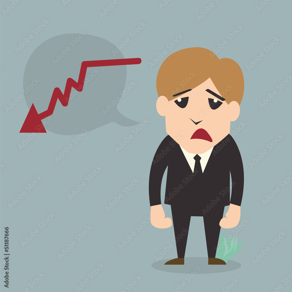 Businessman fail Cartoon character Businessman fail Cartoon character