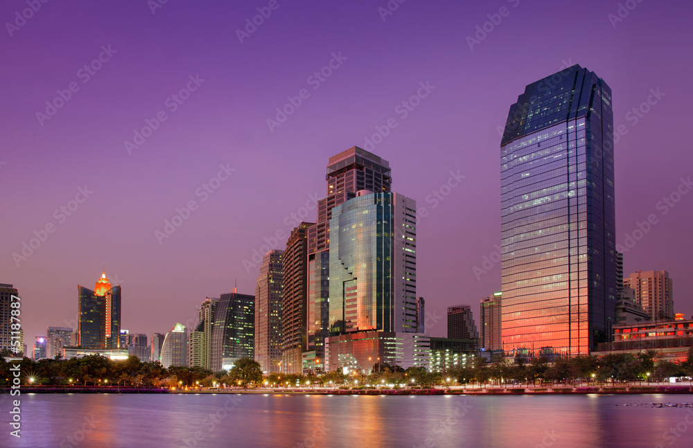 Modern Urban City, Bangkok, Thailand - obrazy, fototapety, plakaty 