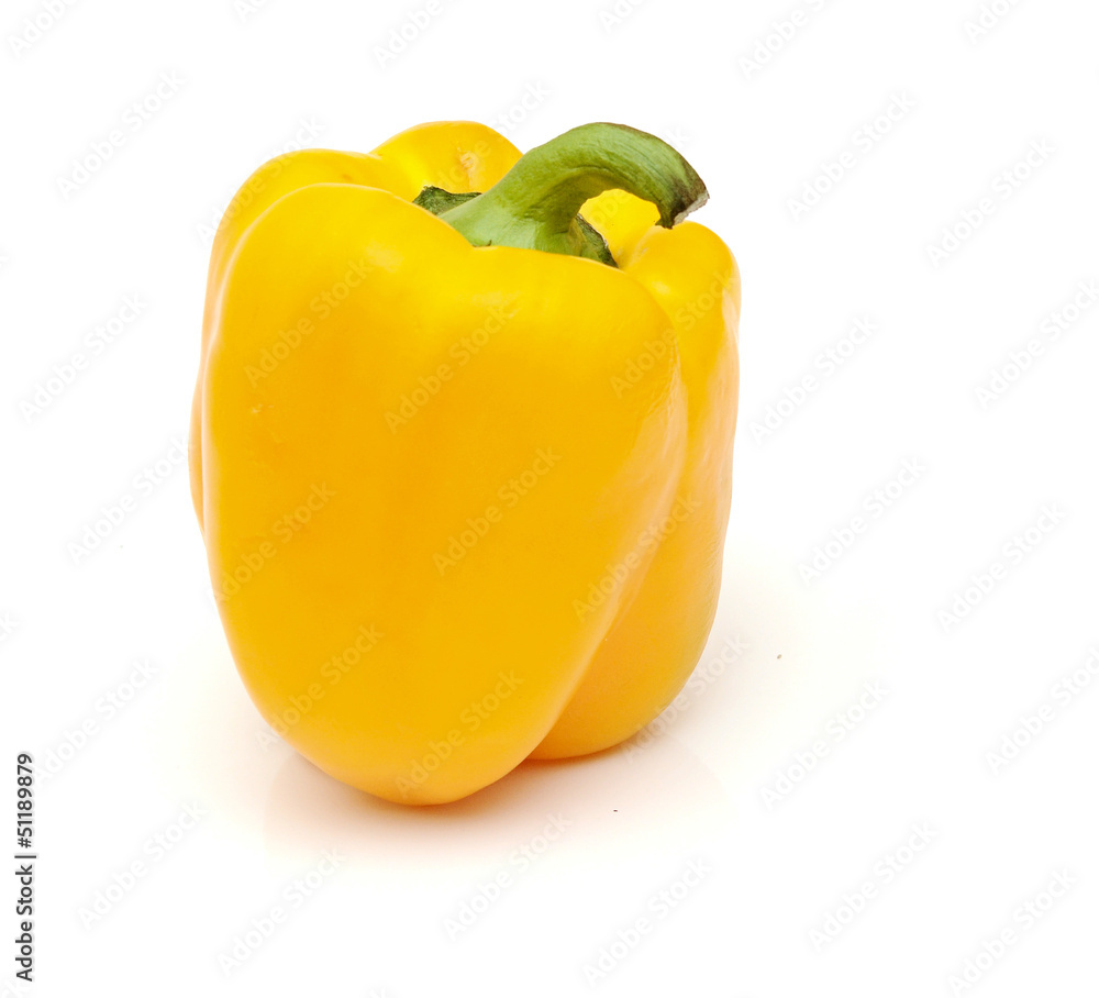 sweet yellow pepper isolated on white background sweet yellow pepper isolated on white background