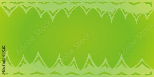 green background of the cave with spikes on the top and bottom