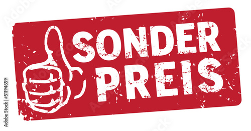 Badge Sonderpreis mit Daumen