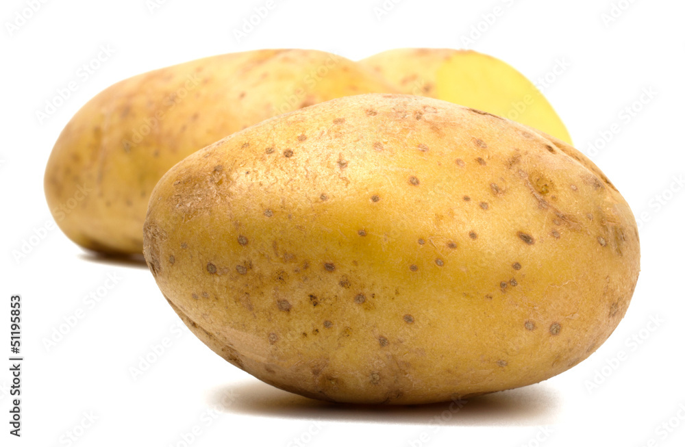 Potatoes isolated on white background Potatoes isolated on white background
