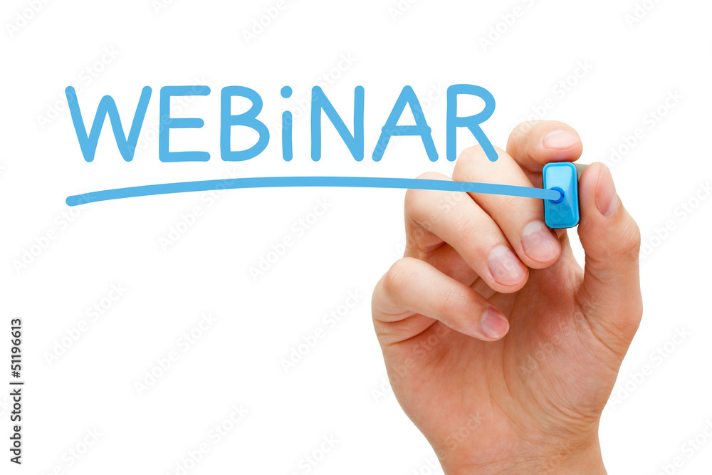 Handwritten Word Webinar With Blue Marker Handwritten Word Webinar With Blue Marker