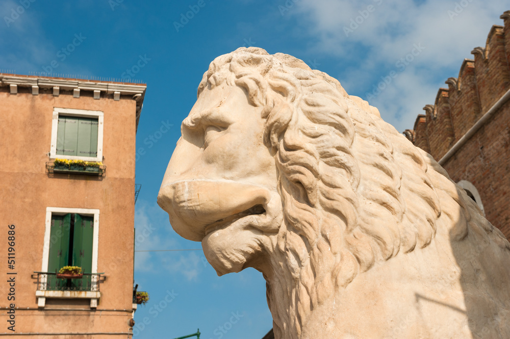 Lion at the Venetian Arsenal, Venice, Italy