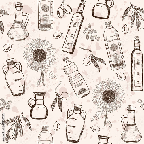 Oils seamless pattern