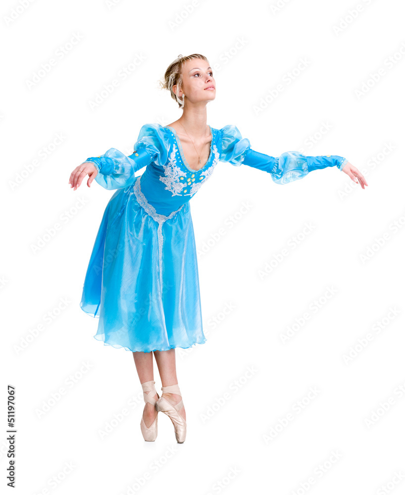 Full length of young ballerina posing Full length of young ballerina posing