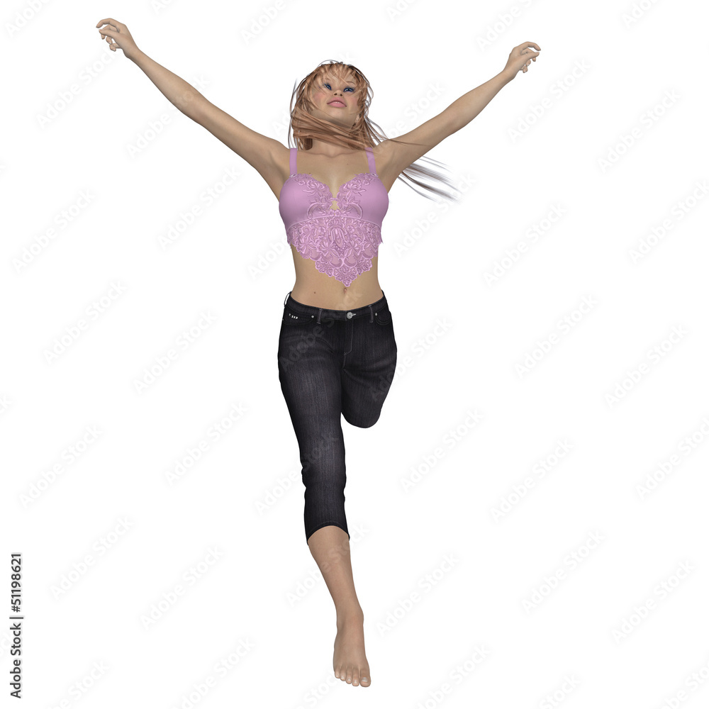 Happy girl in pink top Happy girl in pink top