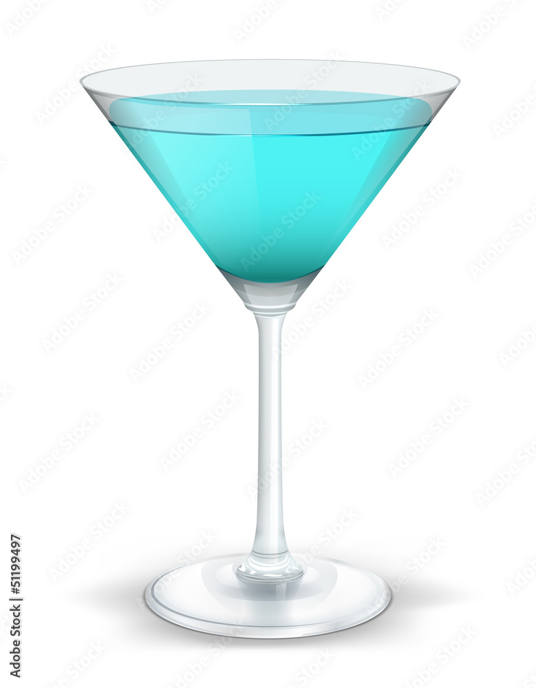 cocktail triangular blue