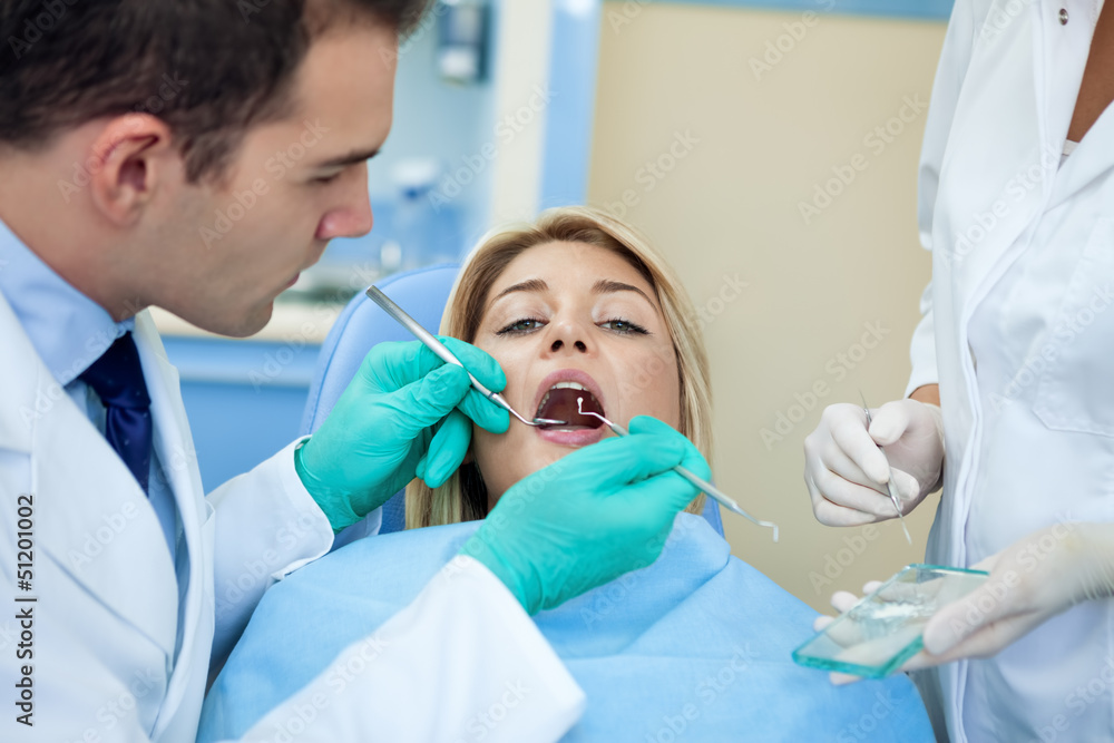 Dentist working Dentist working