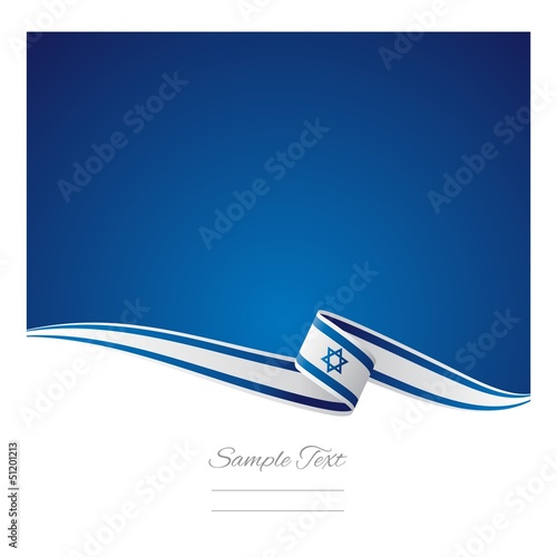 Abstract color background Israeli flag vector photo