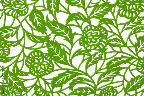 Seamless pattern with green leafs