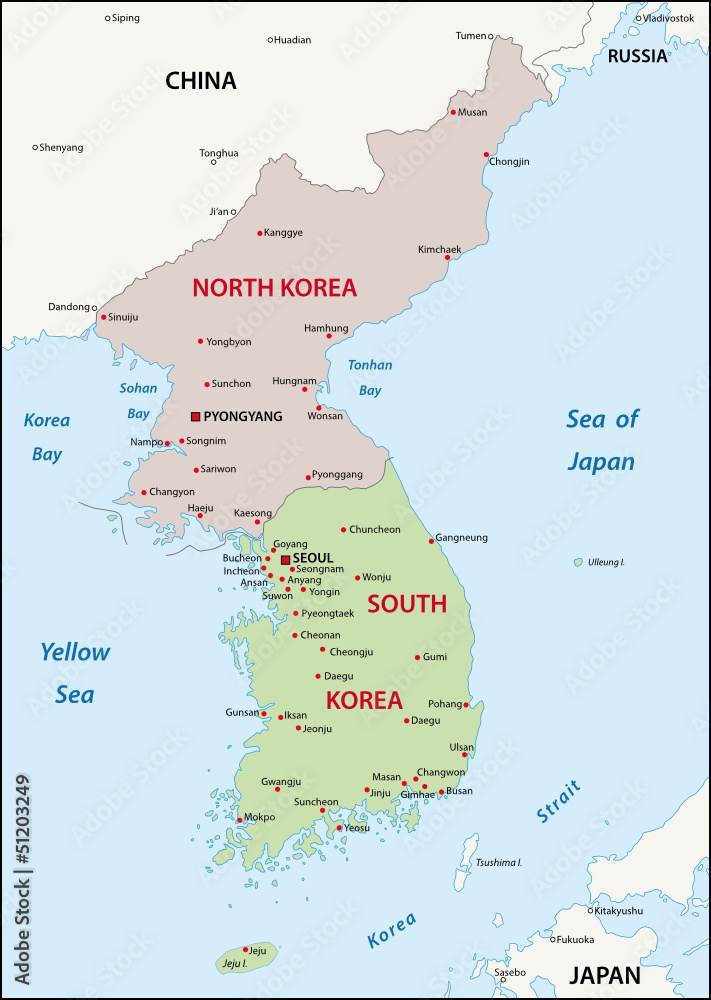 Korean Peninsula map